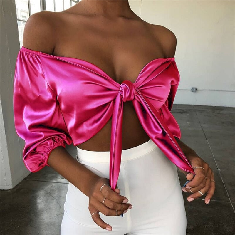 Top in raso Joanne | Sexy, elegante e raffinato