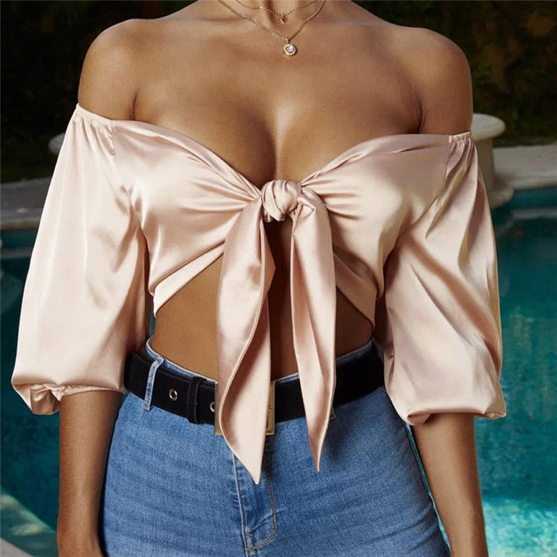Top in raso Joanne | Sexy, elegante e raffinato