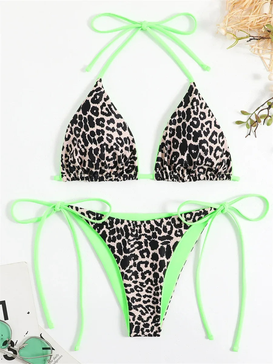 SoSoof - Brazylijskie bikini z nadrukiem w panterkę