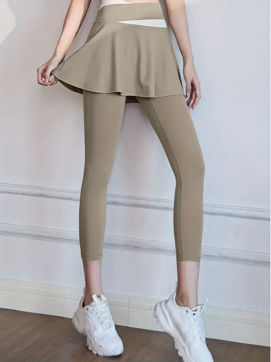 Legginsy 2 w 1 z wysoką talią dla kobiet
