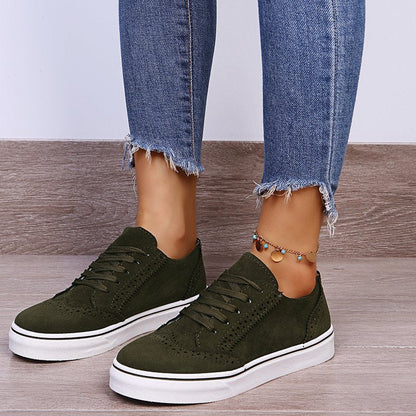 Eleganckie sznurowane buty na płaskiej podeszwie