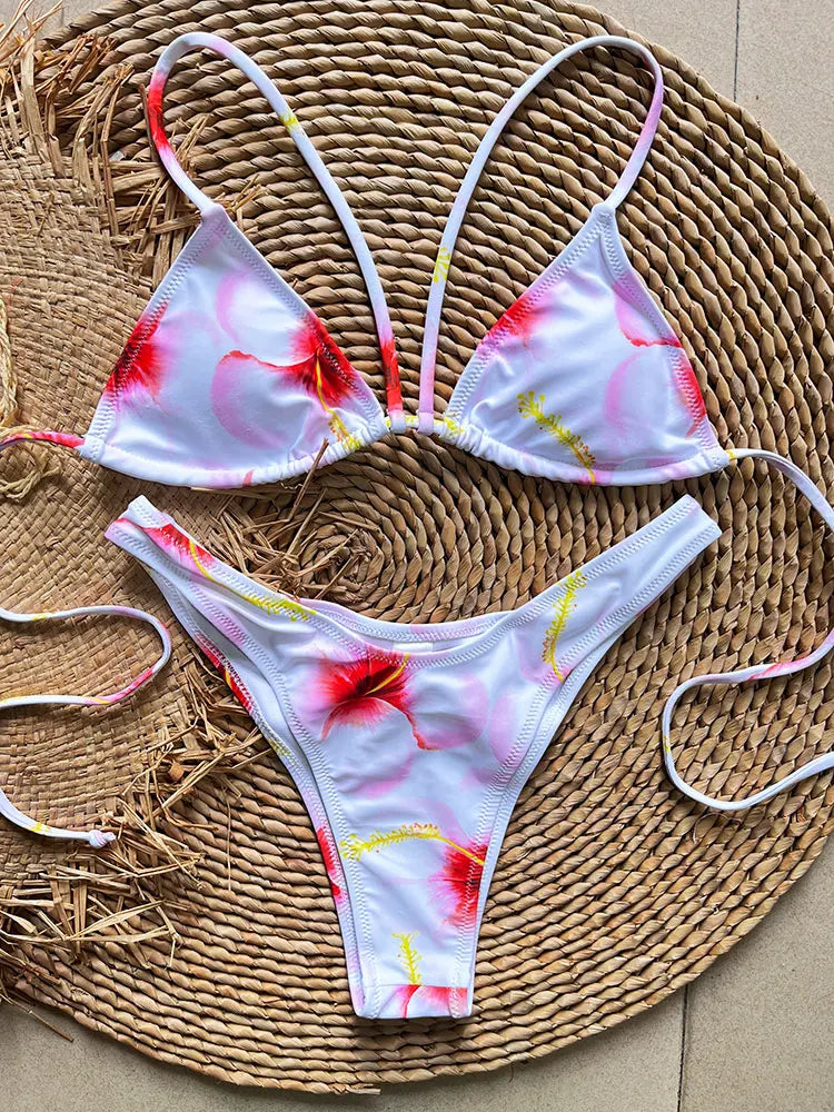 SoSoof - Brazylijskie bikini z kwiatowym nadrukiem