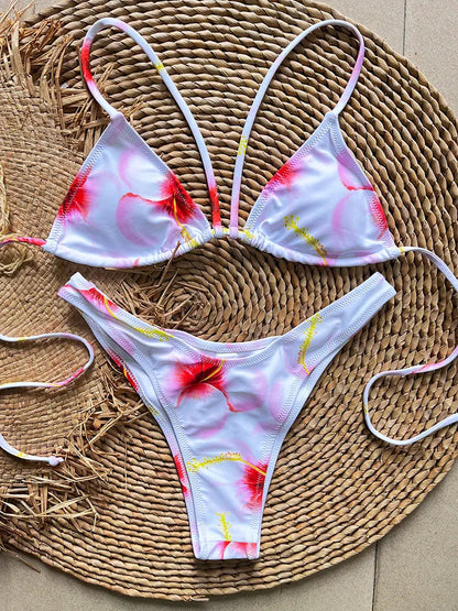 SoSoof - Brazylijskie bikini z kwiatowym nadrukiem