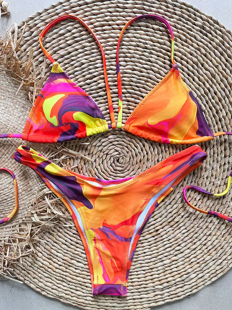 SoSoof - Brazylijskie bikini z kwiatowym nadrukiem