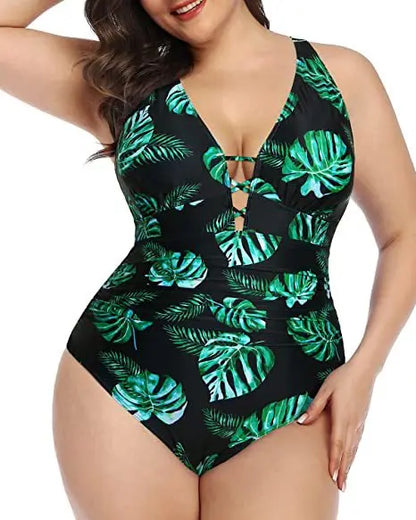 LolaBeach - Kostium kąpielowy z dekoltem w szpic