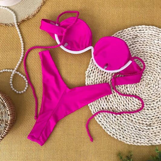 SoSoof - Brazylijskie bikini w jednolitym kolorze