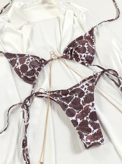 SoSoof - Brazylijskie bikini z łańcuszkowym detalem