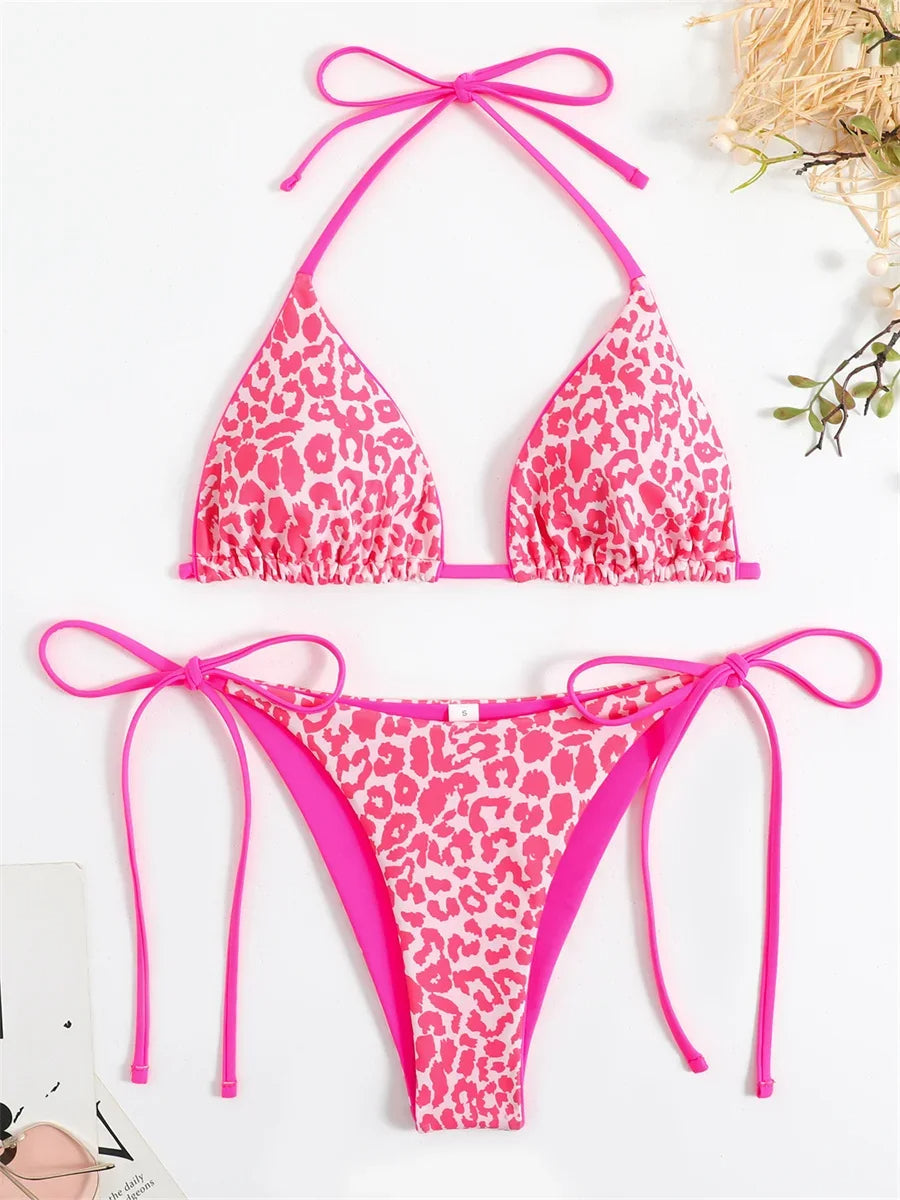 SoSoof - Brazylijskie bikini z nadrukiem w panterkę