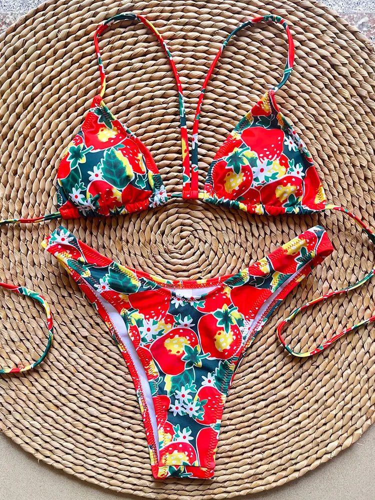 SoSoof - Brazylijskie bikini z kwiatowym nadrukiem