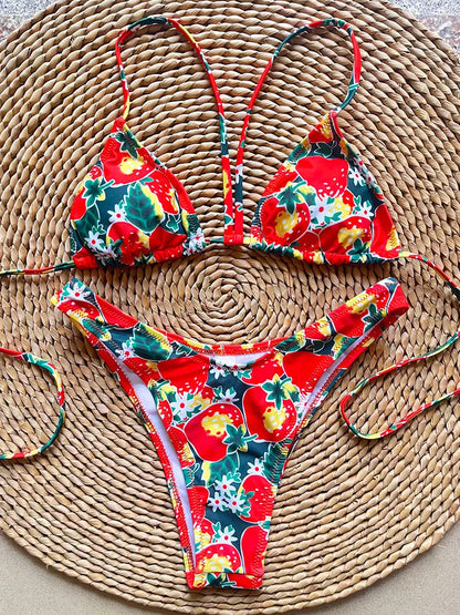 SoSoof - Brazylijskie bikini z kwiatowym nadrukiem