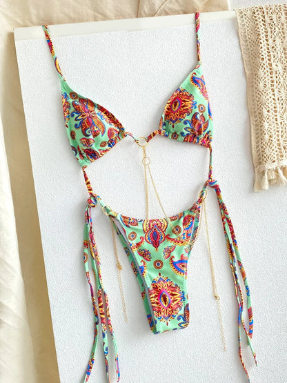 SoSoof - Brazylijskie bikini z łańcuszkowym detalem